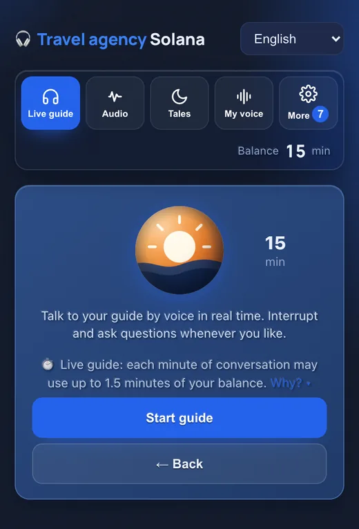Live guide: your logo on the guide